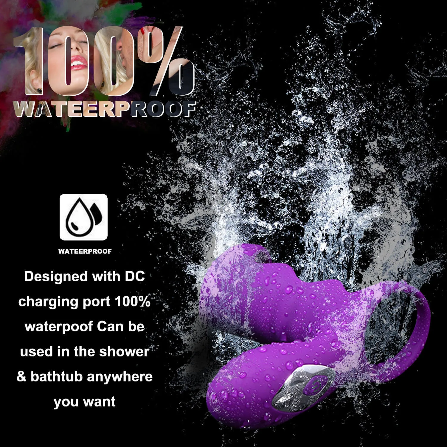 10 Vibration Modes Double Penis Rings Delay Ejaculation Adult Toy