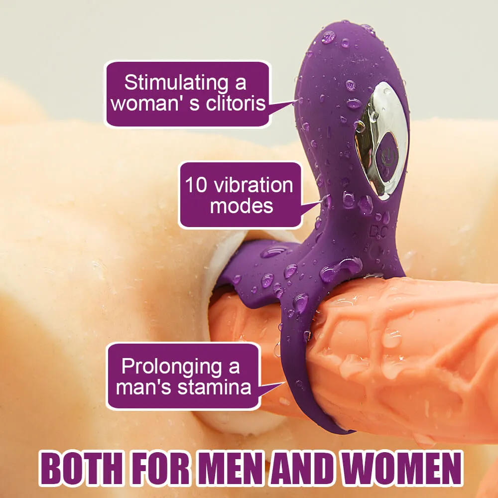 10 Vibration Modes Double Penis Rings Delay Ejaculation Adult Toy