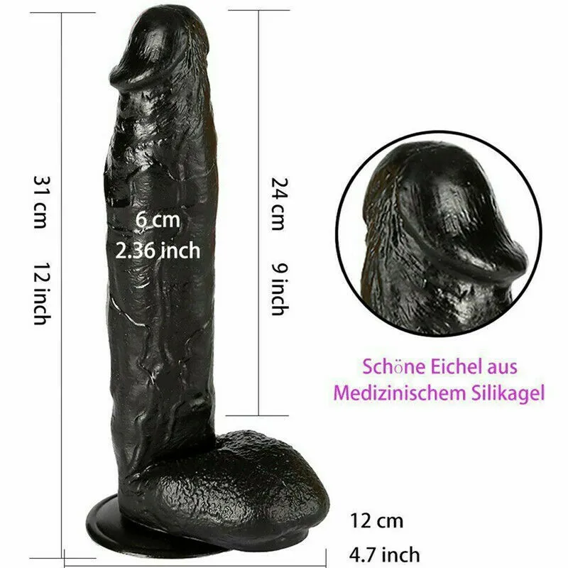 12 Inch Huge Dildo Powerful Suction Base Dong Soft Penis Toy