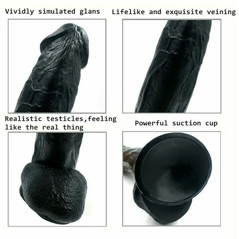 12 Inch Huge Dildo Powerful Suction Base Dong Soft Penis Toy