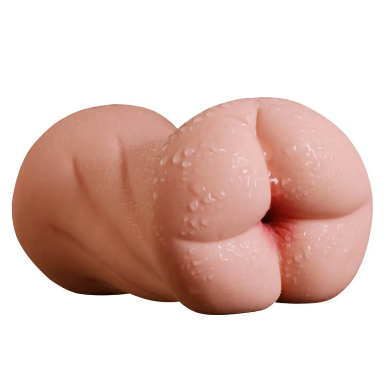 3D Dual Hole Anal Oral Pocket Pussy Realistic Silicone Masturbator For Men
