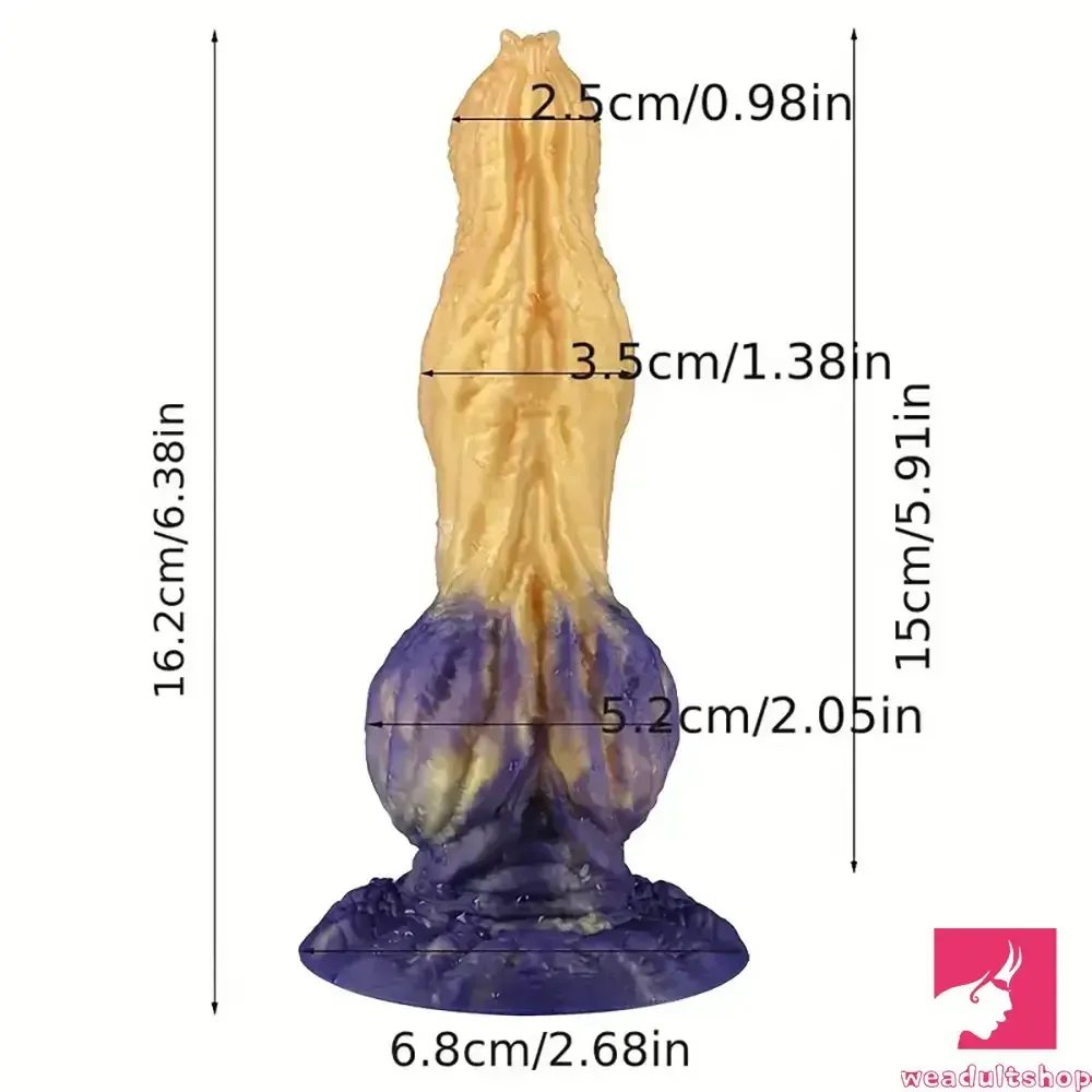 6.38in Liquid Silicone Soft Monster Dildo For Women Sex Orgasm