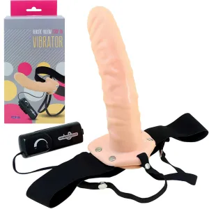 8 Vibrating HOLLOW Dildo Strap-On Harness Set Remote Control Couples Sex Toy
