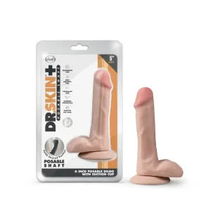 Blush Dr. Skin Plus 6 Inch Posable Dildo With Balls