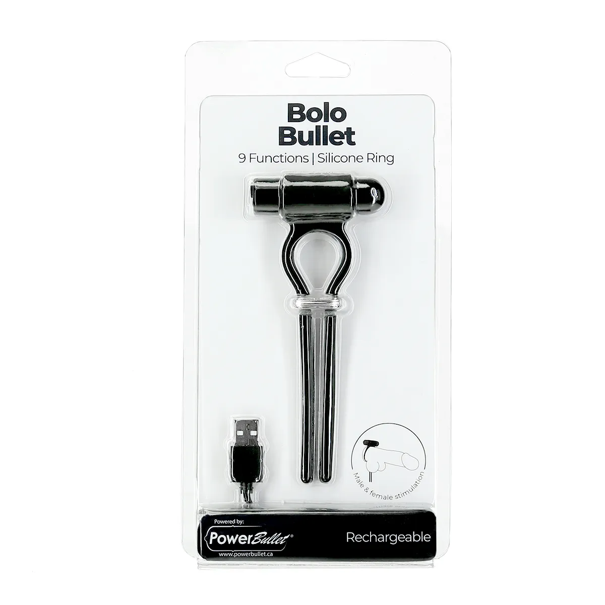 BOLO Adjustable Penis Ring with 2.5 Mini Pwer Bullet