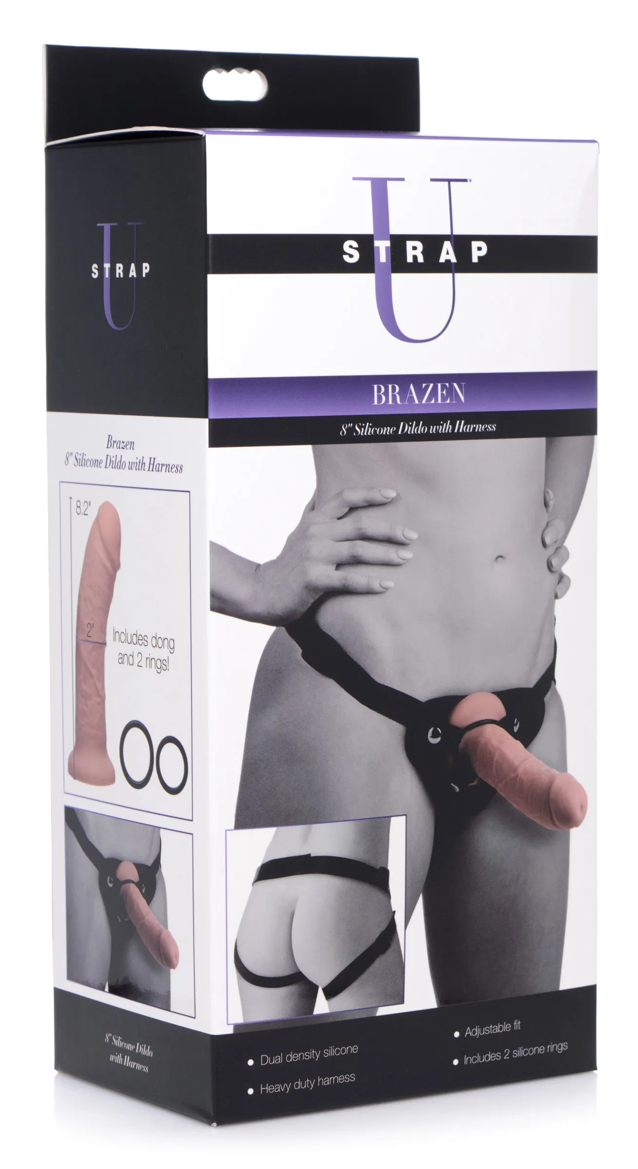 Brazen 8 Dildo With Harness