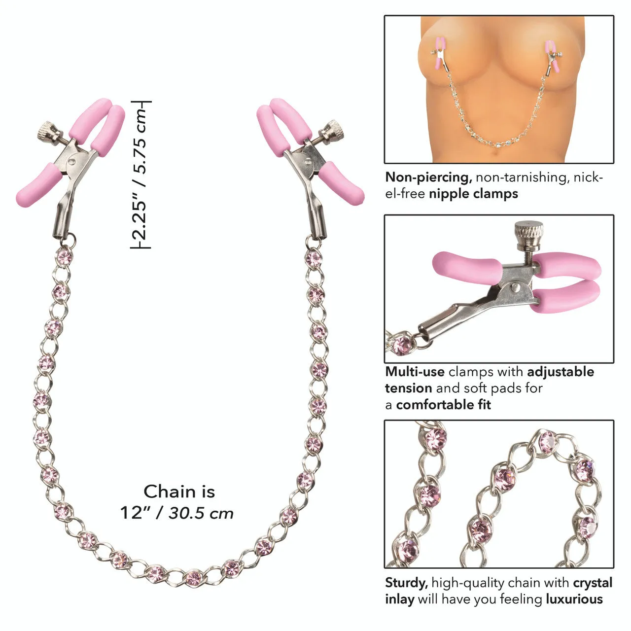 Calexotics First Time Crystal Nipple Teasers Clamps