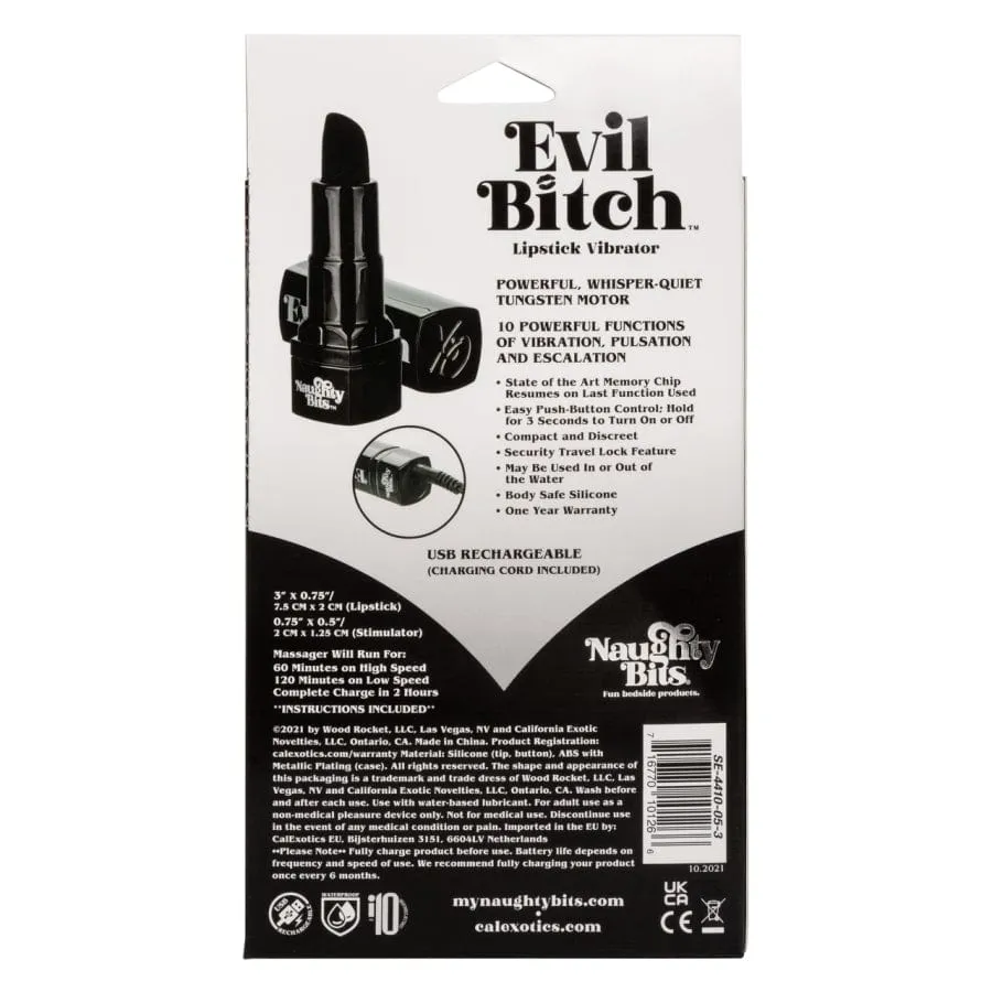 Calexotics Naughty Bits Evil Bitch Lipstick Vibrator