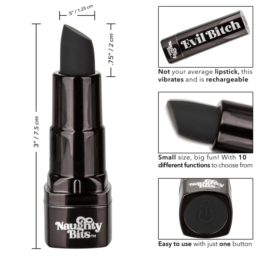 Calexotics Naughty Bits Evil Bitch Lipstick Vibrator