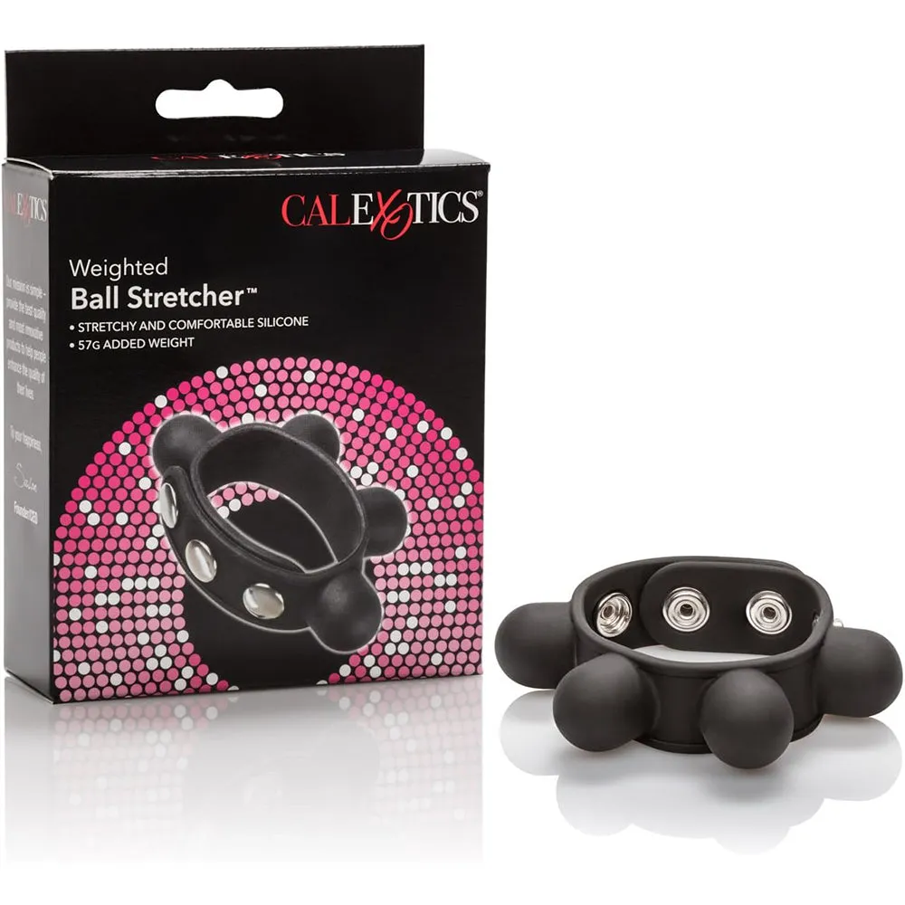Calexotics Silicone Weighted Ball Stretcher Penis Ring