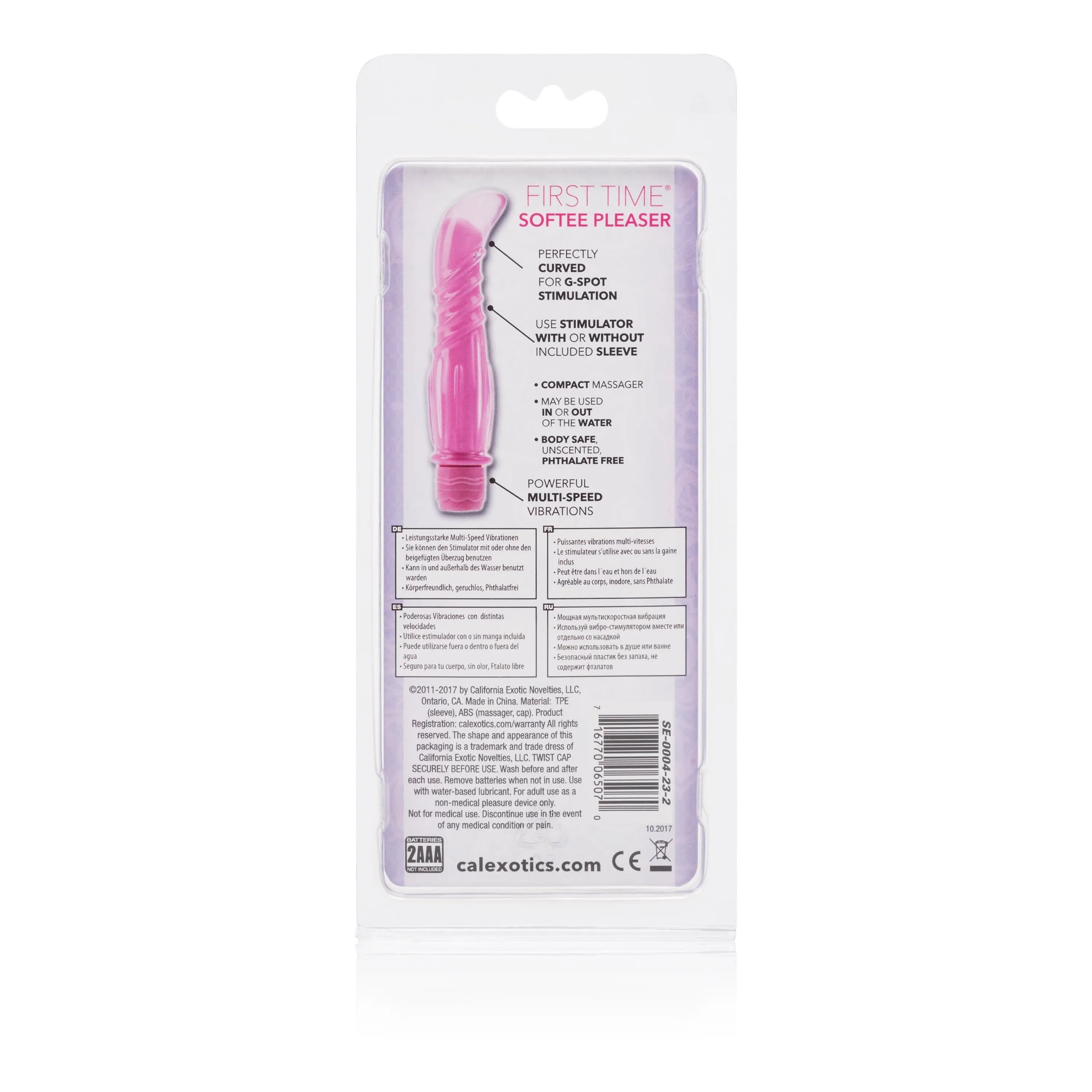 California Exotics - First Time Softee Pleaser G Spot Vibrator (Pink)