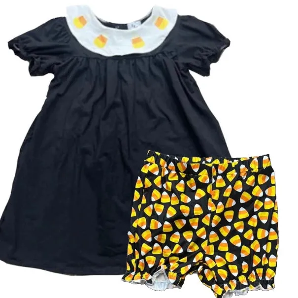 Candy Corn Halloween Bloomer Shorts