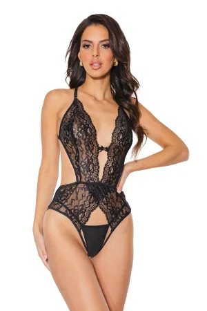 Coquette Evening Rendezvous Crotchless Teddy
