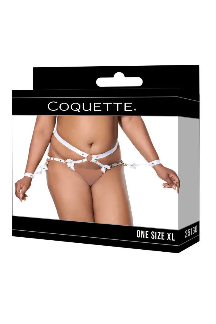Coquette Locked In Love Harness & Cuffs Set