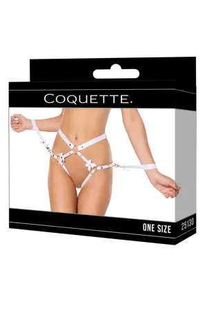 Coquette Locked In Love Harness & Cuffs Set