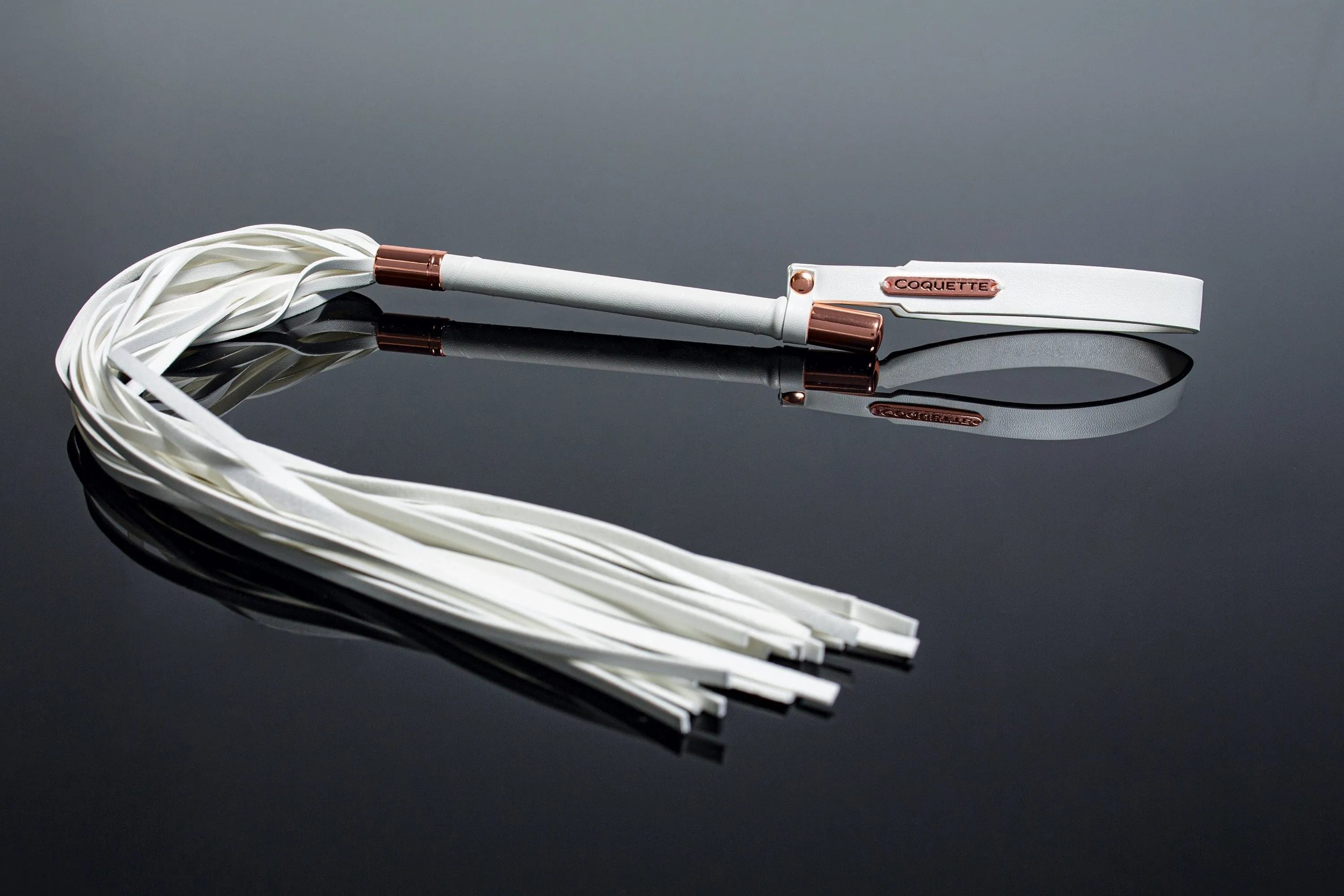 Coquette Vegan Leather White Whip