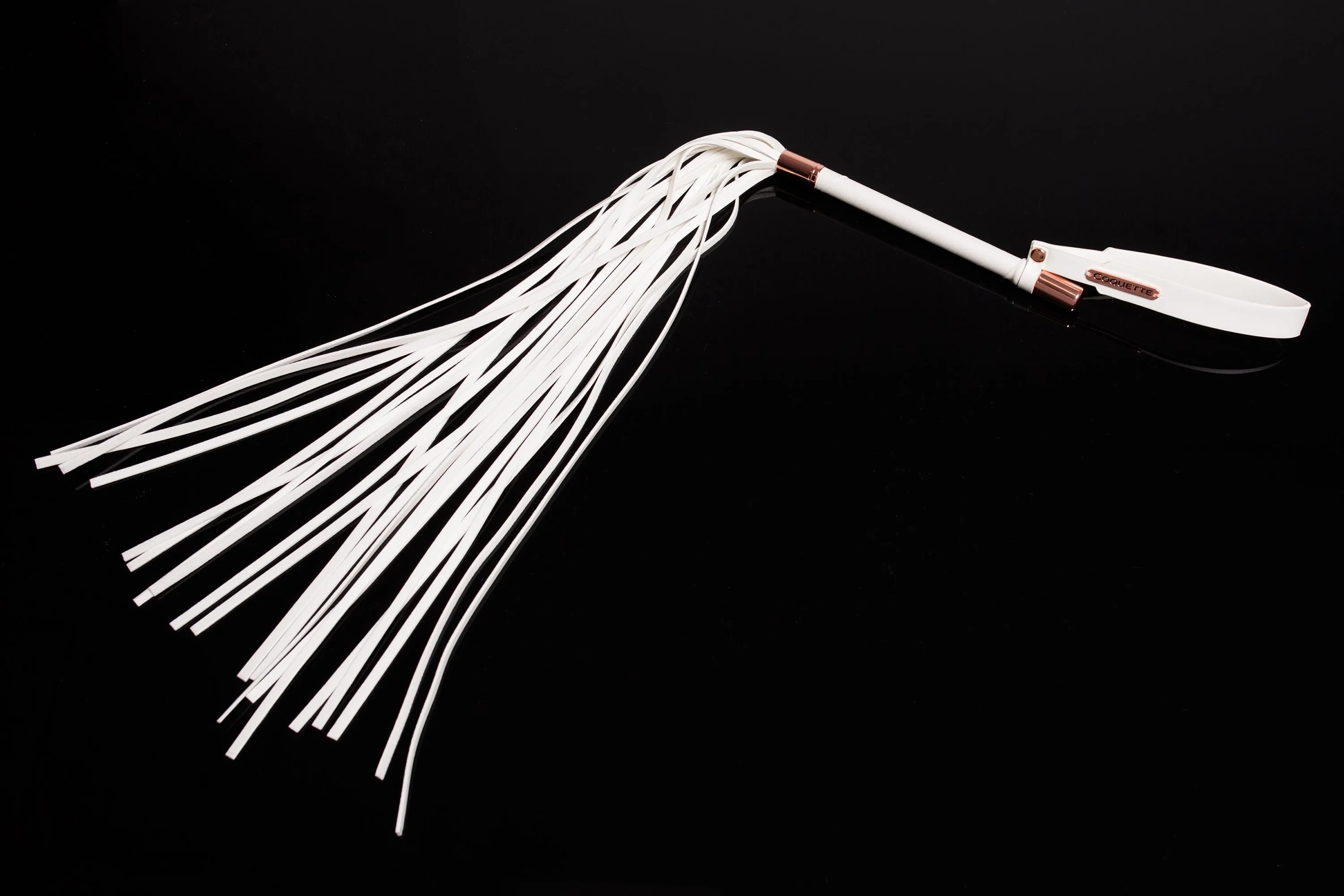 Coquette Vegan Leather White Whip