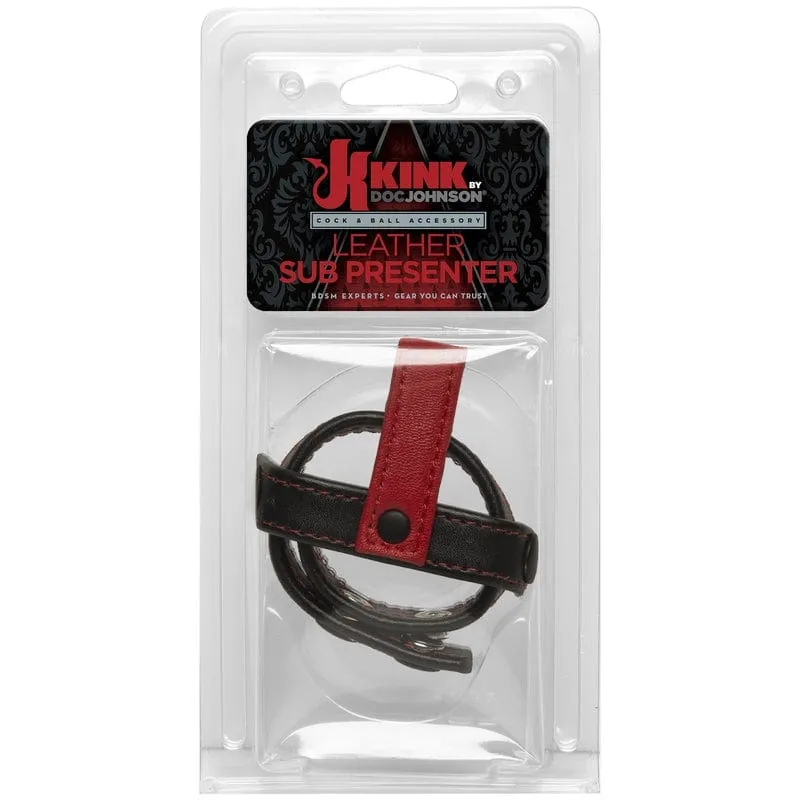 Doc Johnson Kink Leather Cock & Ball Sub Presenter