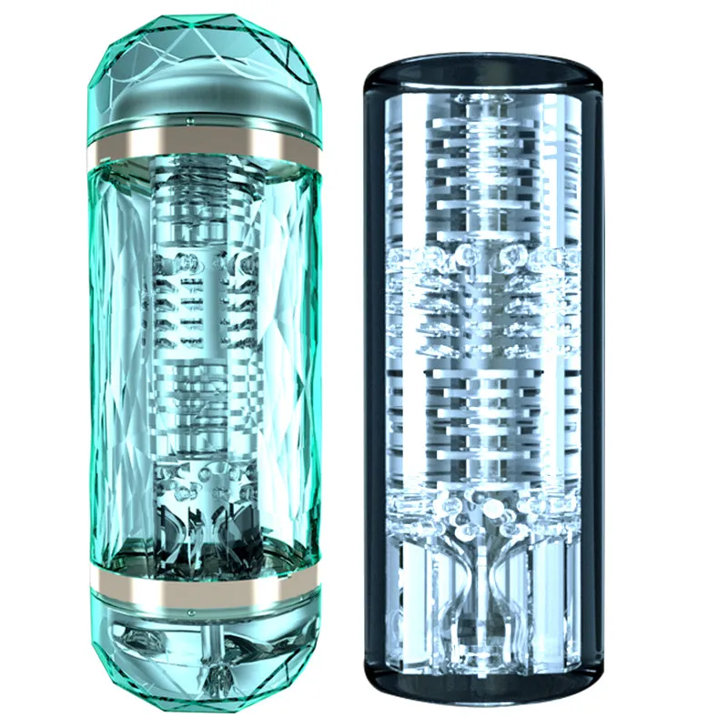 Double Heads 4D Silicone Deep Throat Male Masturbator Vagina Mouth