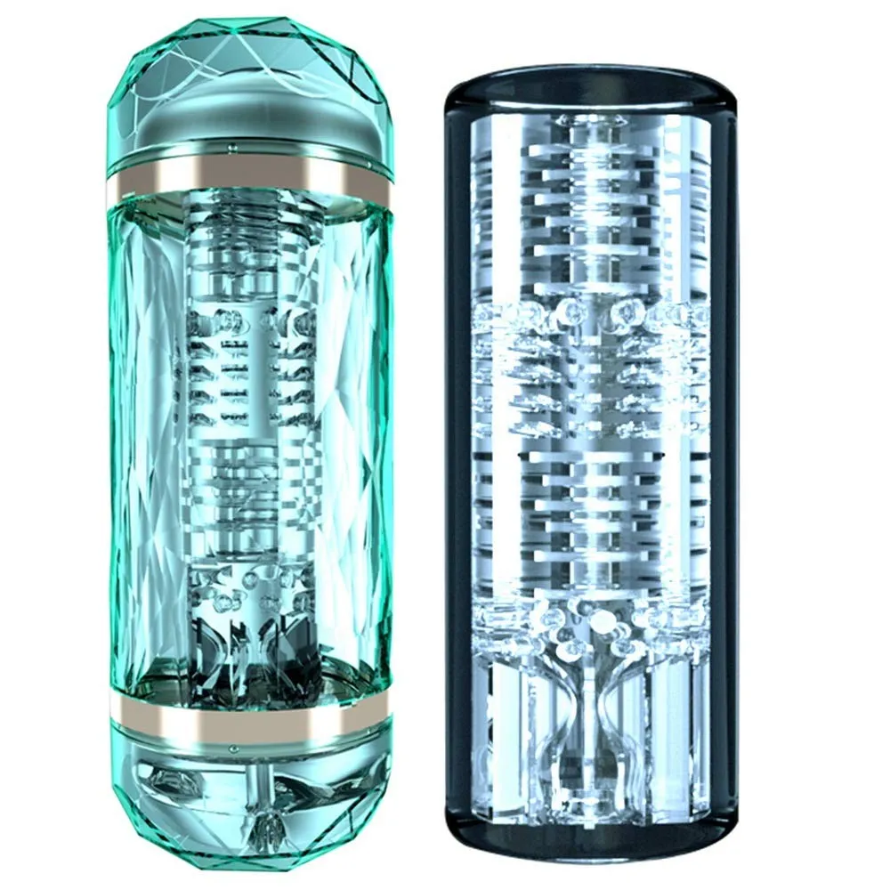 Double Heads 4D Silicone Deep Throat Male Masturbator Vagina Mouth