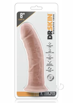 Dr Skin Cock W/suction 8 Vanilla