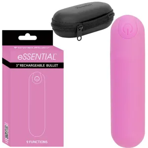 Essential 3 Rechargeable Bullet - Pink with Storage Case