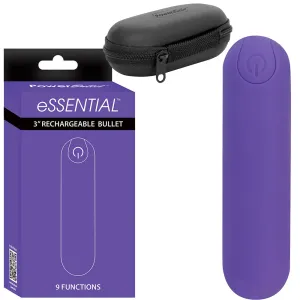 Essential 3 Rechargeable Bullet - Purple with Storage Case