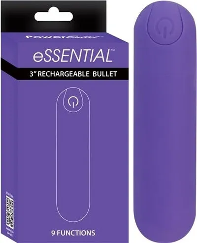 Essential 3 Rechargeable Bullet - Purple with Storage Case