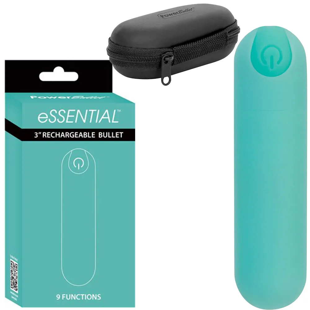 Essential 3 Rechargeable Bullet - Teal with Storage Case