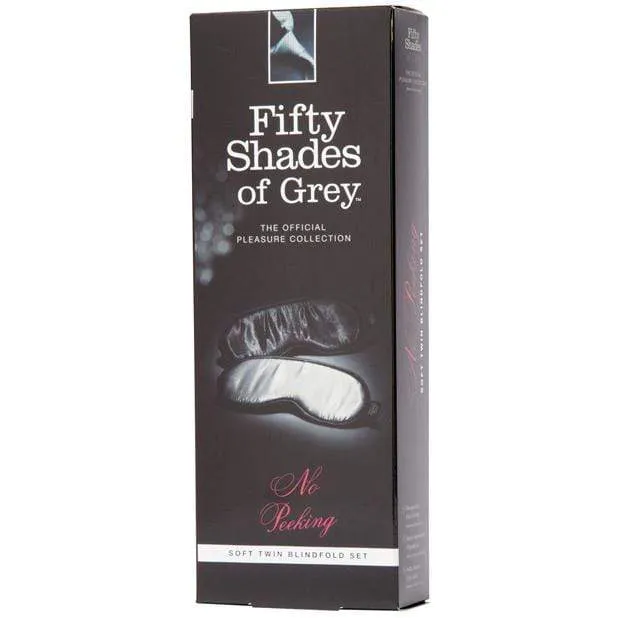 Fifty Shades of Grey - No Peeking Soft Blindfold Set Twin Pack (Multi Colour)