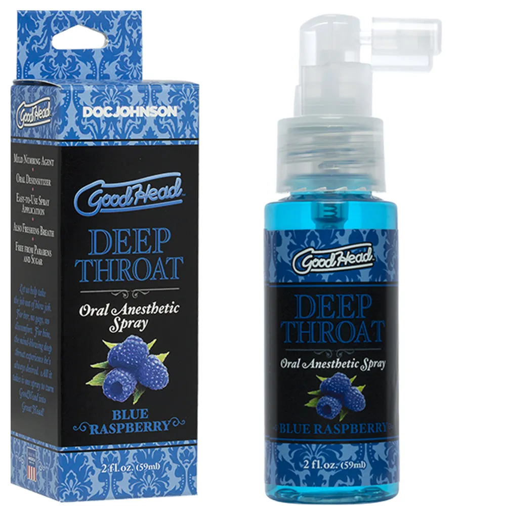 GoodHead Deep Throat Oral Desensitizing Spray RASPBERRY Sex Lube Desensitizer