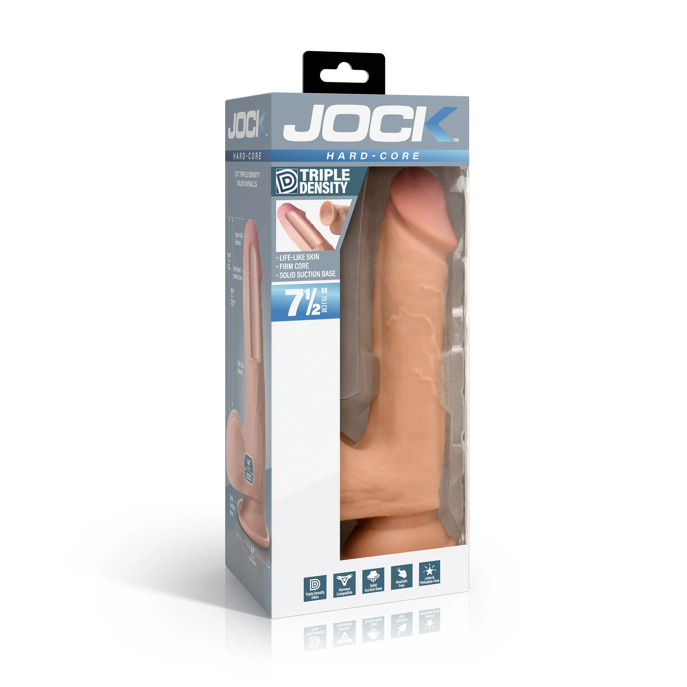Hard-Core 7.5 Triple Density Dildo with Balls