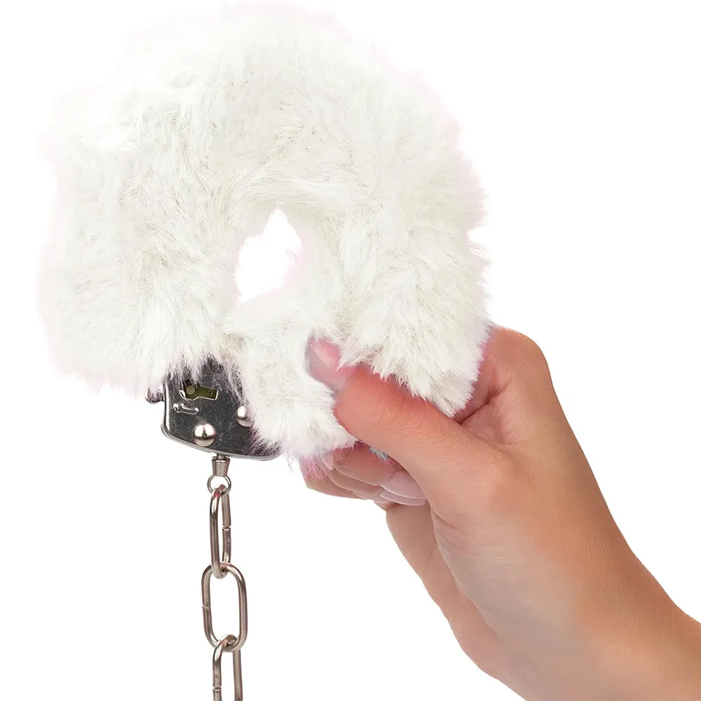 Love Cuffs BDSM Handcuffs Bondage Fluffy Metal Strong Restraints White