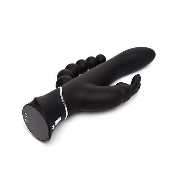 Love Honey - Happy Rabbit Triple Curve Rabbit Vibrator (Black)