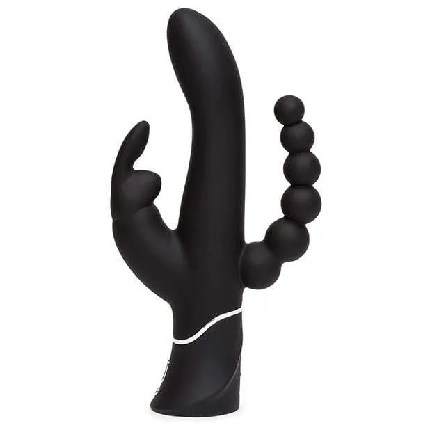 Love Honey - Happy Rabbit Triple Curve Rabbit Vibrator (Black)