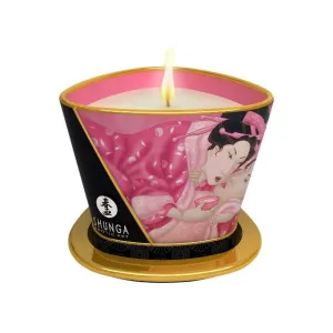 Lumânare pentru masaj SHUNGA Aphrodisia - Rose Petals. cu uleiuri 100% naturale. cu aromă de trandafir. 170 ml