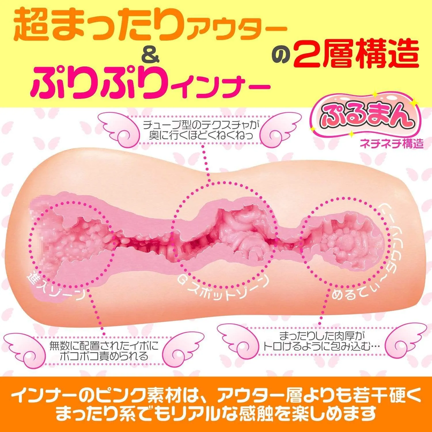 Magic Eyes - Angel's Puruman Onahole (Beige)