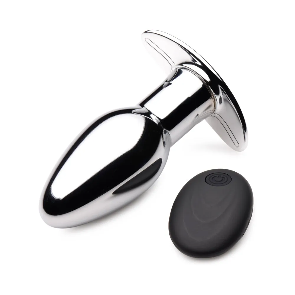 Master Series Chrome Blast 7X Rechargeable Butt Plug with Remote S