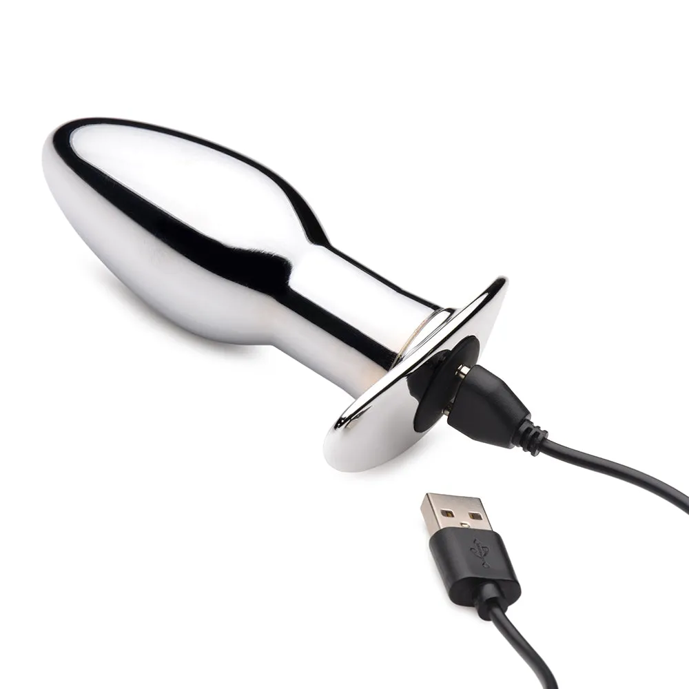 Master Series Chrome Blast 7X Rechargeable Butt Plug with Remote S