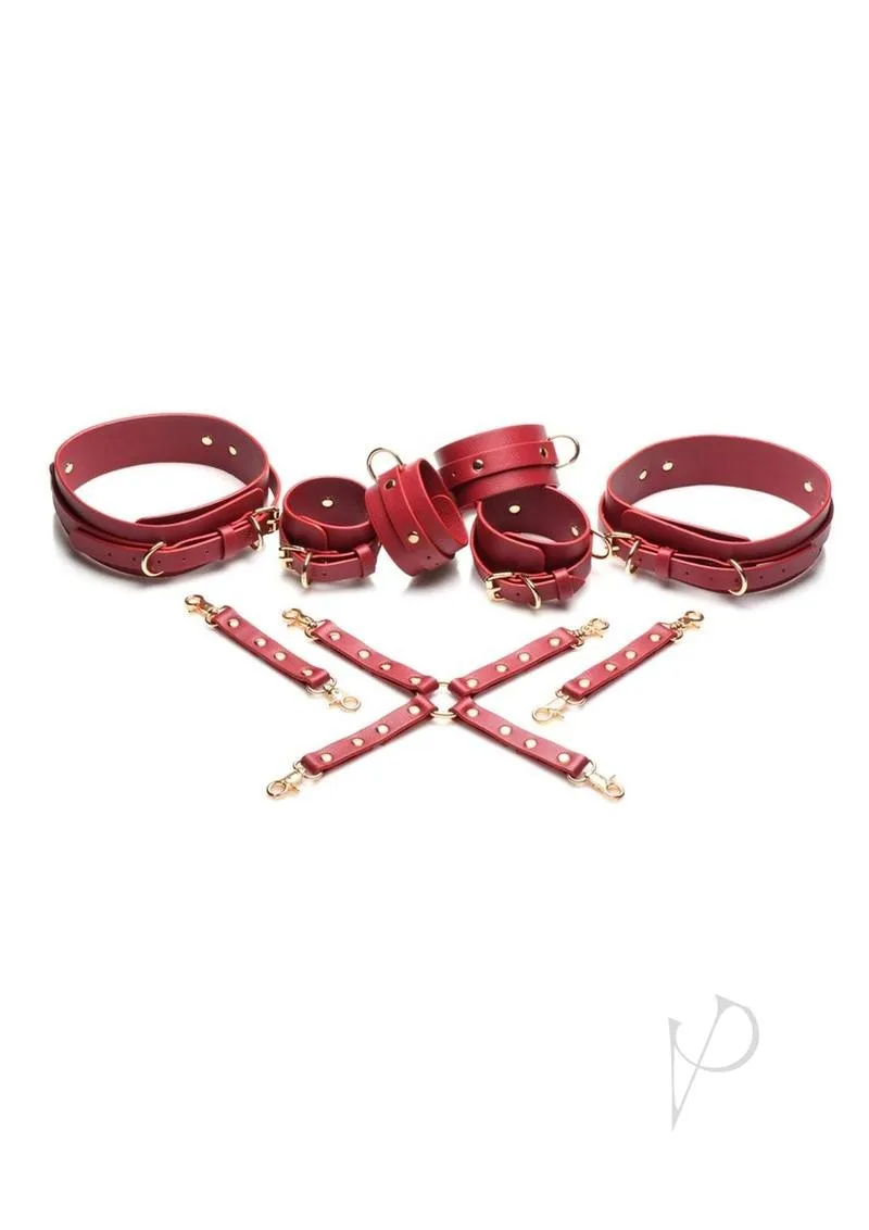 Ms Crimson Captive Hog Tie Restraints