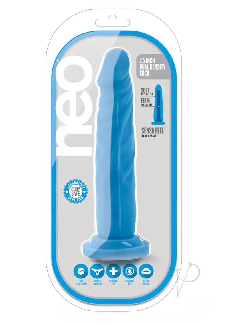 Neo Dual Density Cock 7.5` Neon Blue