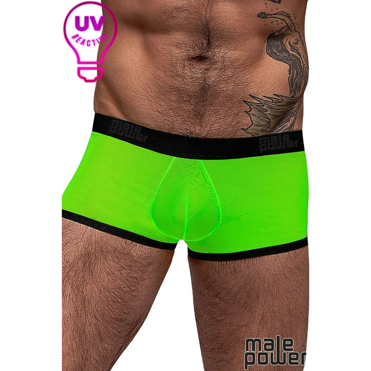 Neon Mesh Shorts for Him by Male Power