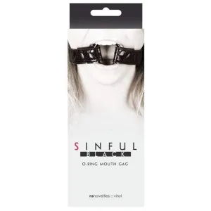 NS Novelties - Sinful O Ring Mouth Gag (Black)
