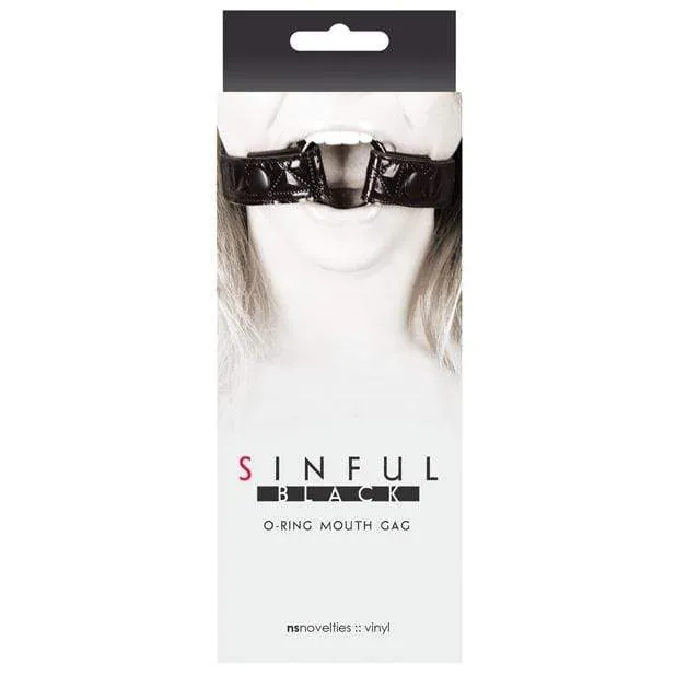 NS Novelties - Sinful O Ring Mouth Gag (Black)