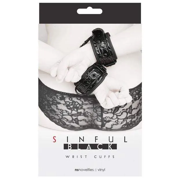 NS Novelties - Sinful Wrist Cuffs (Black)