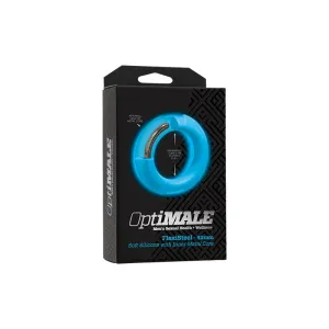 OptiMALE FlexiSteel Silicone. Metal Core Cock Ring 43 mm Blue