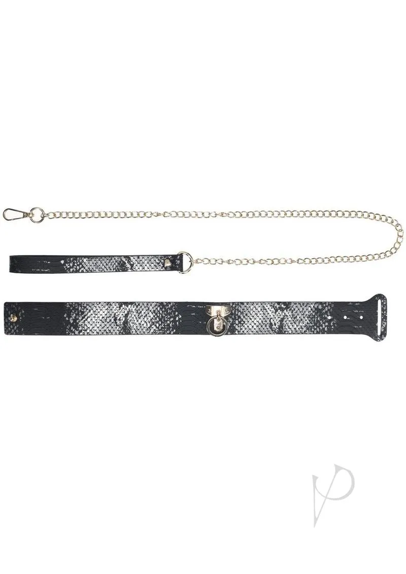 Ouch Florence Coll Collar Leash Blk