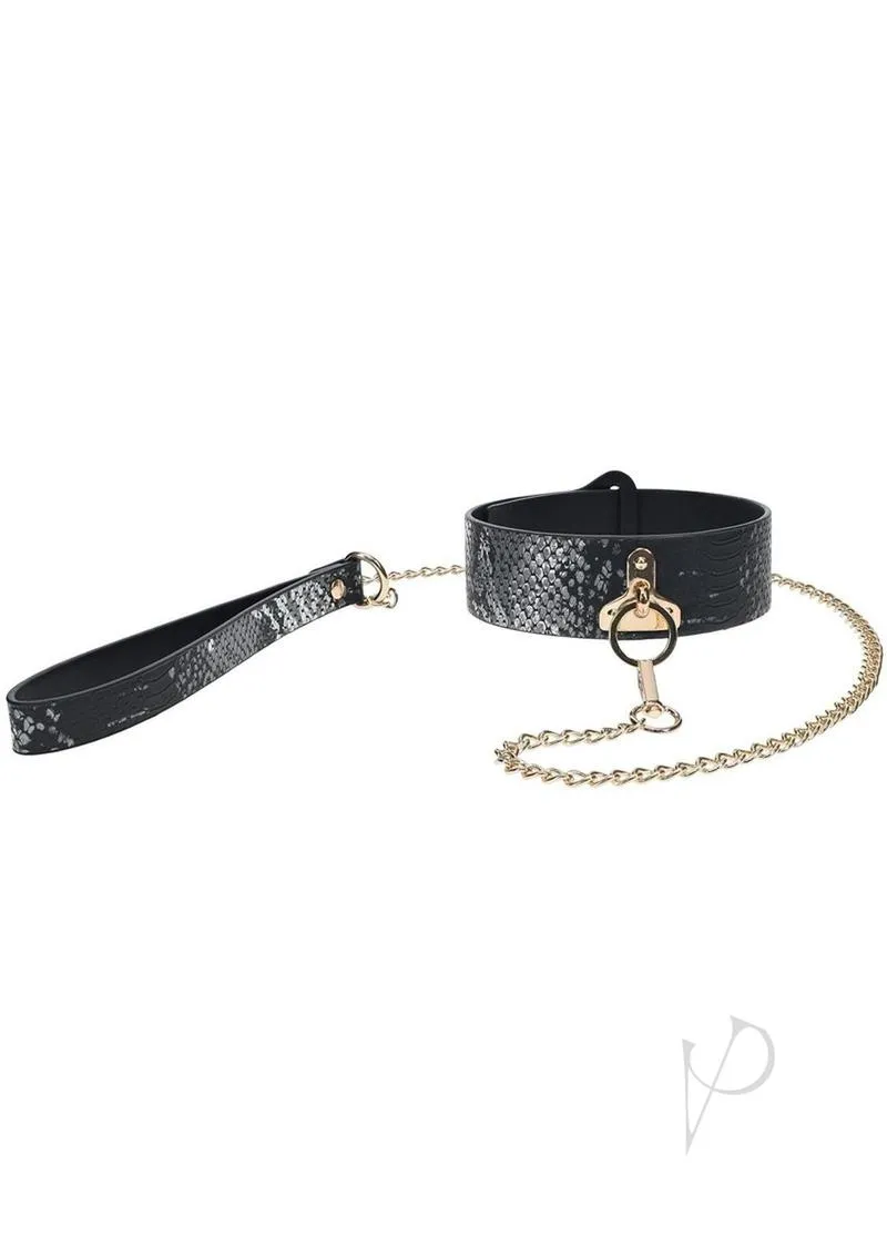 Ouch Florence Coll Collar Leash Blk