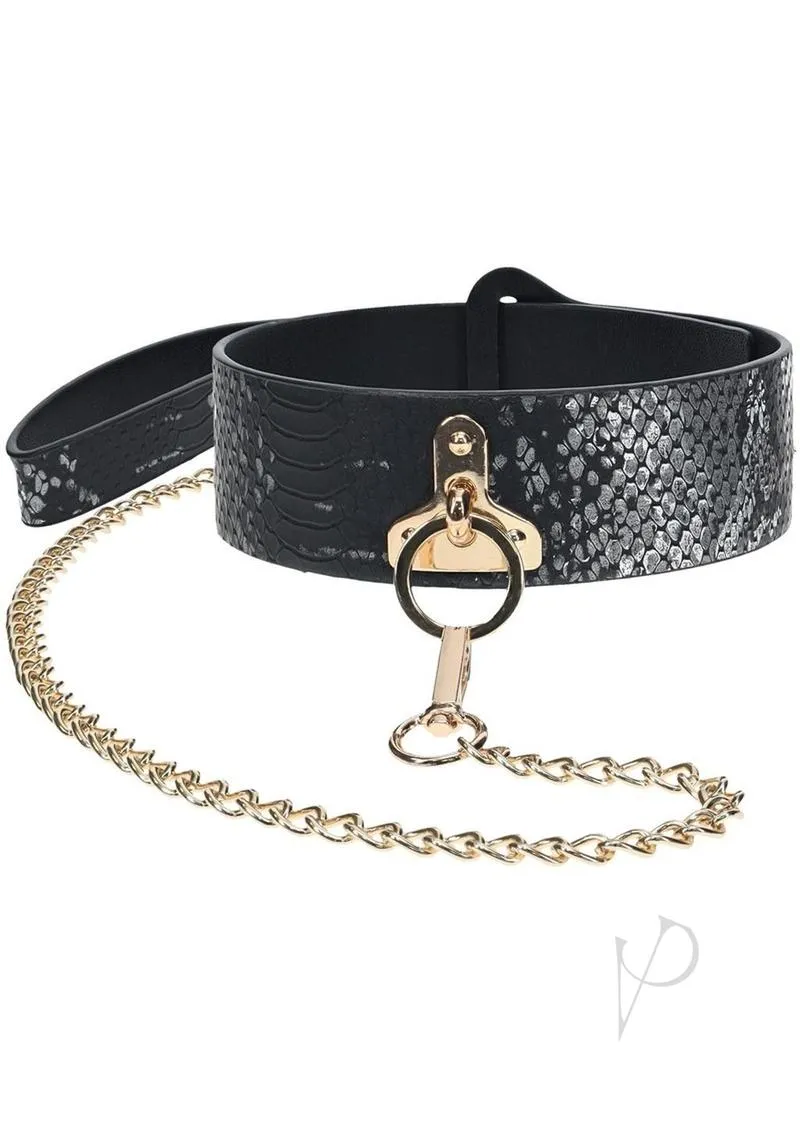 Ouch Florence Coll Collar Leash Blk