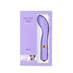 Pillow Talk Special Edition Sassy Rechargeable Silicone G-Spot Vibrator with Swarovski Crystal Purple